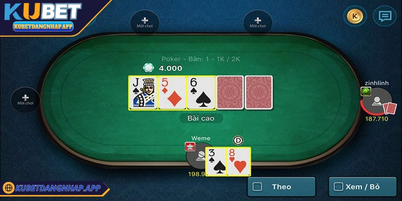 Tổng hợp game bài đổi thưởng phổ biến Kubet hấp dẫn nhất Poker nơi thách thức trí tuệ cược thủ